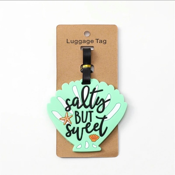 New Salty But Sweet Seashell Luggage Tag - Picture 1 of 1